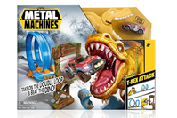 Pista Metal Machines Dinosaurio, con 2 loopings, inlcuye 1 coche 40x30x8cm
