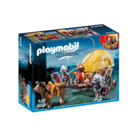 PLAYMOBIL CABALLEROS DEL HALCÓN CON CARRUAJE DE CAMUFLAJE