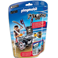 PLAYMOBIL CAÑON INTERACTIVO NEGRO CON CORSARIO