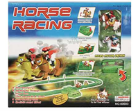 Juego de pista de carreras de caballo para niños con 2 caballos de carreras