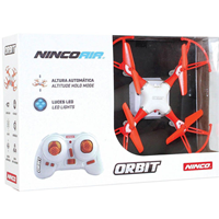 Dron rado control Orbit con luces led y sensor barométrico que mantiene la altura fija de forma automática. 17,80x16,30x6,70 cm