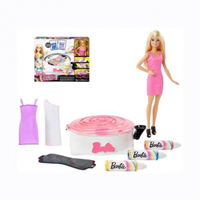 MUÑECA BARBIE GIRA Y DISEÑA EL VESTIDO