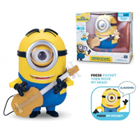 FIGURA PARLANCHINA MINION STUART CON GUITARRA