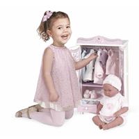 ARMARIO MADERA MARIA CON PERCHAS, LEJA Y CAJONES 32X20X54 CM