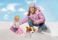 BABY BORN BASICO CON TRINEO Y PERRO SAN BERNARDO ANDADOR