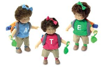 TRES MELLIZAS DE EXCURSION CAJA CON LAS 3 MUÑECAS 15 CMS.