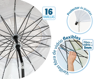 PARASOL BOHO/FALDÓN 220 CM ORIENT. ALUMINIO OXFORD UPF50+ 210D 2 ST. 28/32 MM