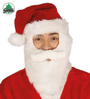 GORRO PAPA NOEL DE TERCIOPELO CON BARBA 