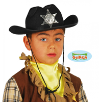 SOMBRERO SHERIF NEGRO INFANTIL 