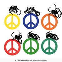 Colgantes hippie colores surt.7 cms.