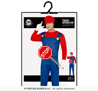 DISFRAZ ADULTO MAQUINISTA DE TREN /GRANGERO 