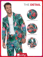 Traje de Flamenco Tropical Hawaiano Smiffys Traje de flamenco tropical hawaiano Unisex adulto