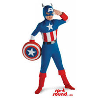 DISFRAZ INFANTIL SUPER HEROE CAPITAN AMERICA T 10-12 AÑOS 
