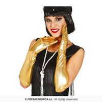 GUANTES LARGOS DORADOS Y PLATEADOS 