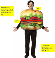 DISFRAZ ADULTO DE HAMBURGUESA T L