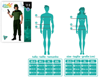 DISFRAZ GUARDIA CIVIL CAMISETA VERDE HOMBRE ADULTO T M-L