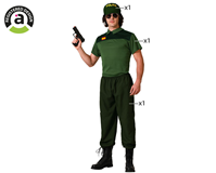 DISFRAZ GUARDIA CIVIL CAMISETA VERDE HOMBRE ADULTO T M-L