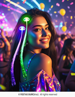 Mechon fibra optica, luz, 30 cms