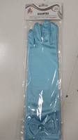 GUANTES DE RAZO ADULTO CON MOÑA EN CELESTE 