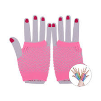 GUANTES DE MALLAS ROSA 