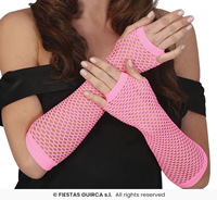 GUANTES DE MALLAS EN ROSA 26 CTM