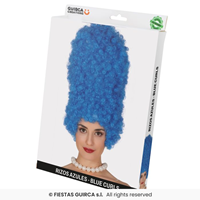 PELUCA RIZOS AZUL 40 CM EN CALA 