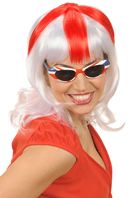 Peluca de Sport's Fan Inglaterra para Adulto