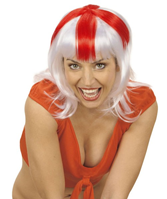 Peluca de Sport's Fan Inglaterra para Adulto
