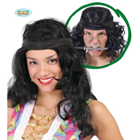 PELUCA HIPPIE MORENA CON CINTA