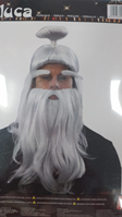 PELUCA SAMURAI BLANCA CON CEJAS Y BARBA