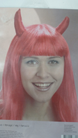 PELUCA ROJA CON CUERNOS