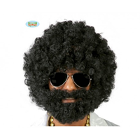 PELUCA AFRO CON RIZOS INCLUYE BARBA