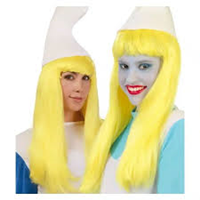 PELUCA ENANITA AMARILLA LARGA SIN GORRO