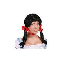 PELUCA NEGRA CON COLAS Y LAZOS