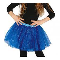 FALDA TUTU BRILLANTINA AZUL MARINO 30CTM