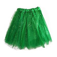 FALDA TUTU BRILLANTINA VERDE PITACHO 30CTM