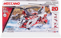 MECCANO HELICOPTERO CONSTRUYE 20 MODELOS DIFERENTES, HERRAMIENTAS INCLUIDAS, 406 PIEZAS