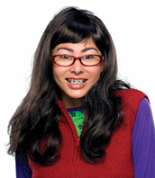 PELUCA BETTY LA FEA CON GAFAS Y BRAQUES