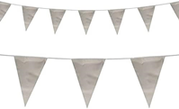 GUIRNALDA BANDERINES PLATA MET.10 M.DE PLASTICO