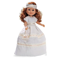 MUÑECA DE COMUNION 42 CM PELIRROJA 