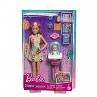 BARBIE SKIPPER NIÑERA CON BEBE Y TRONA