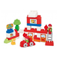 CONSTRUCCION CLEMMY BOMBEROS 40 PIEZAS BLANDITAS