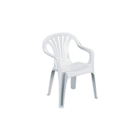 SILLA MONOBLOCK RESPALDO BAJO BLANCA 8103 GARDEN-LIFE