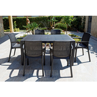 MESA ELEGANTE RATAN 150X90X72 ANTRACITA