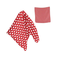 PAÑUELOS ROJOS CON NUNARES BLANCOS  50X50