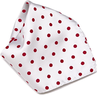 PAÑUELOS BLANCO CON LUNARES ROJOS 