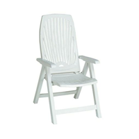Sillon tumbona 4 posiciones resina blanca