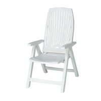 Sillon tumbona 4 posiciones resina blanca