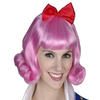 PELUCA ROSA BLANCANIEVES CON LAZO