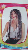 PELUCA CON TRENZAS ROJA/NEGRA